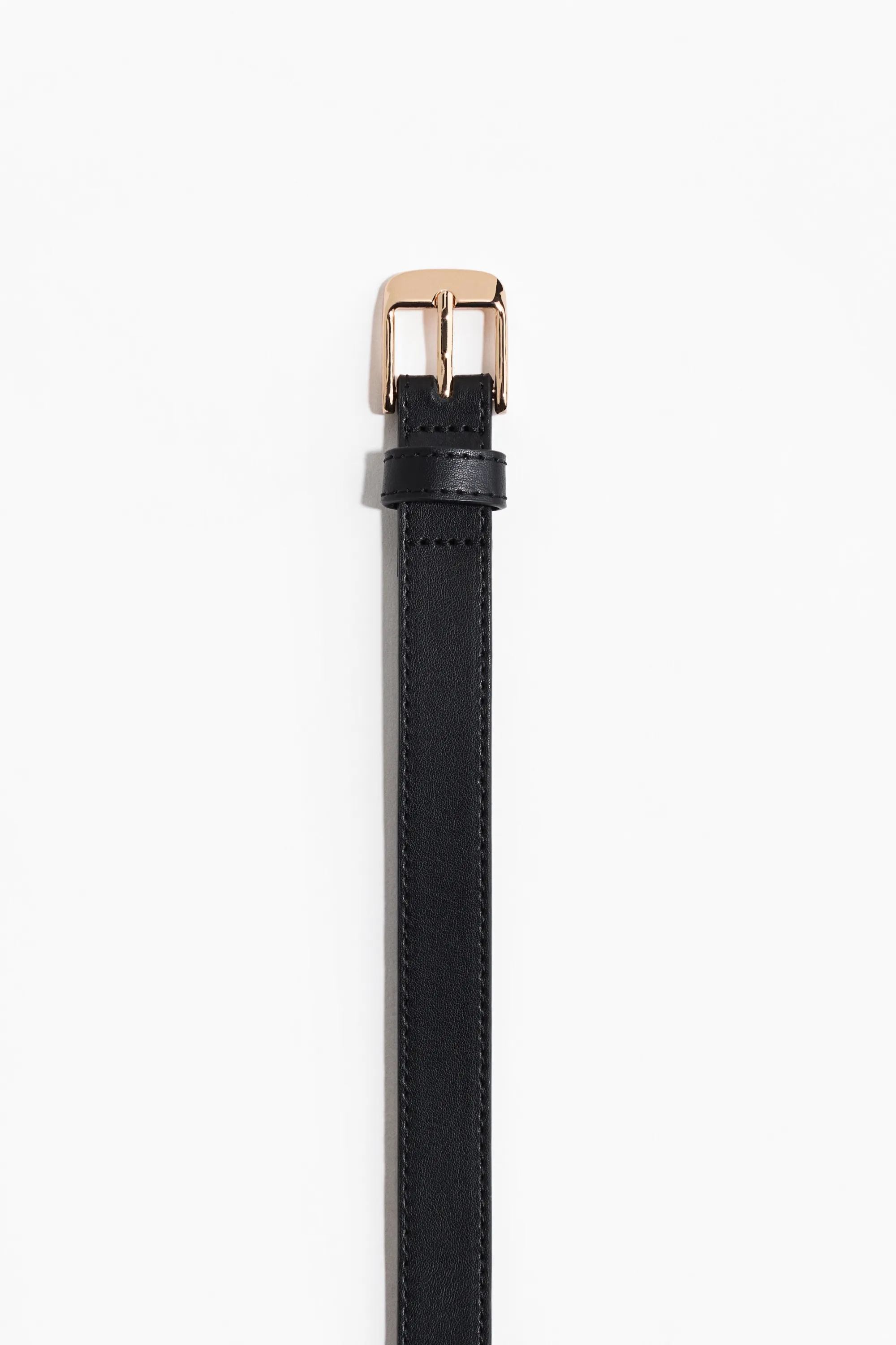 Ceinture en cuir fendu - Noir