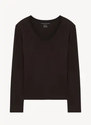 T-shirt en coton organique et cachemire — photo 4