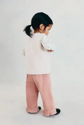 Veste sans manches en laine mélangée - Crème — photo 2