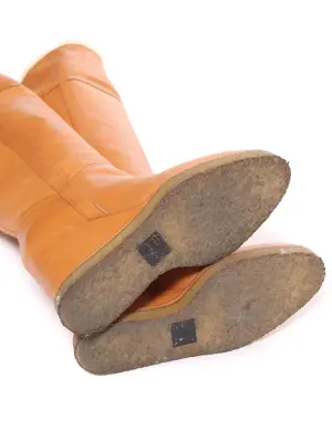 Bottes compensées en cuir camel et shearling blanc Prix boutique 1600€ Taille 37 — photo 4