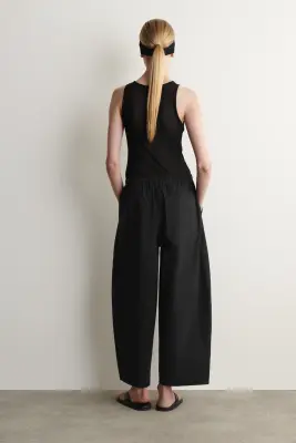 PANTALON BARREL WORKWEAR EN COTON - NOIR — photo 3