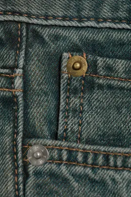 Jean bootcut standard taille basse Sky - Grid Blue - Bleu clair — photo 5