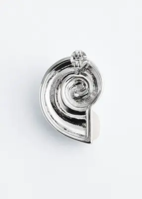 Boucles d’oreilles en forme de coquillage - Argenté — photo 2