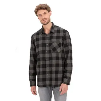 CAMEL ACTIVE CHEMISE CARREAUX Noir Gris — photo 1