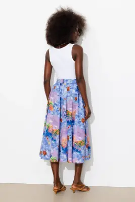 Jupe midi imprimée Femme — photo 4
