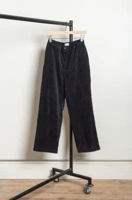 Still By Hand – Corduroy straight pants PT03263OS – BLACK — photo 3