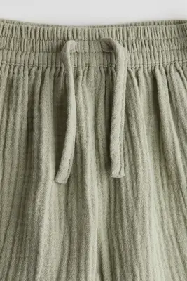 Pantalon en coton - Vert kaki — photo 1