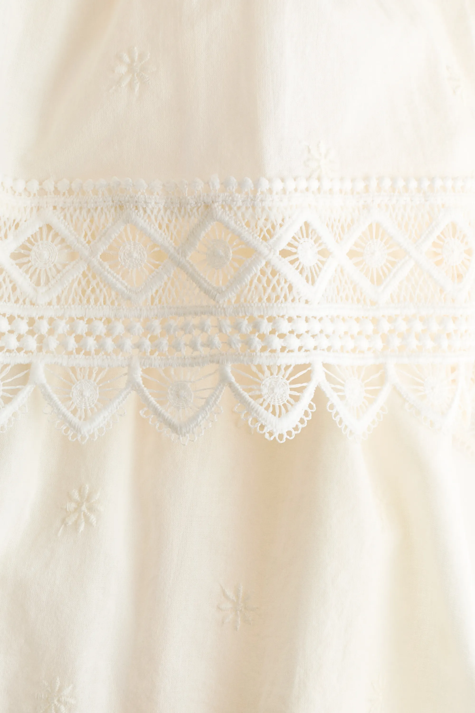 MAMA Robe d'allaitement avec dentelle - Crème