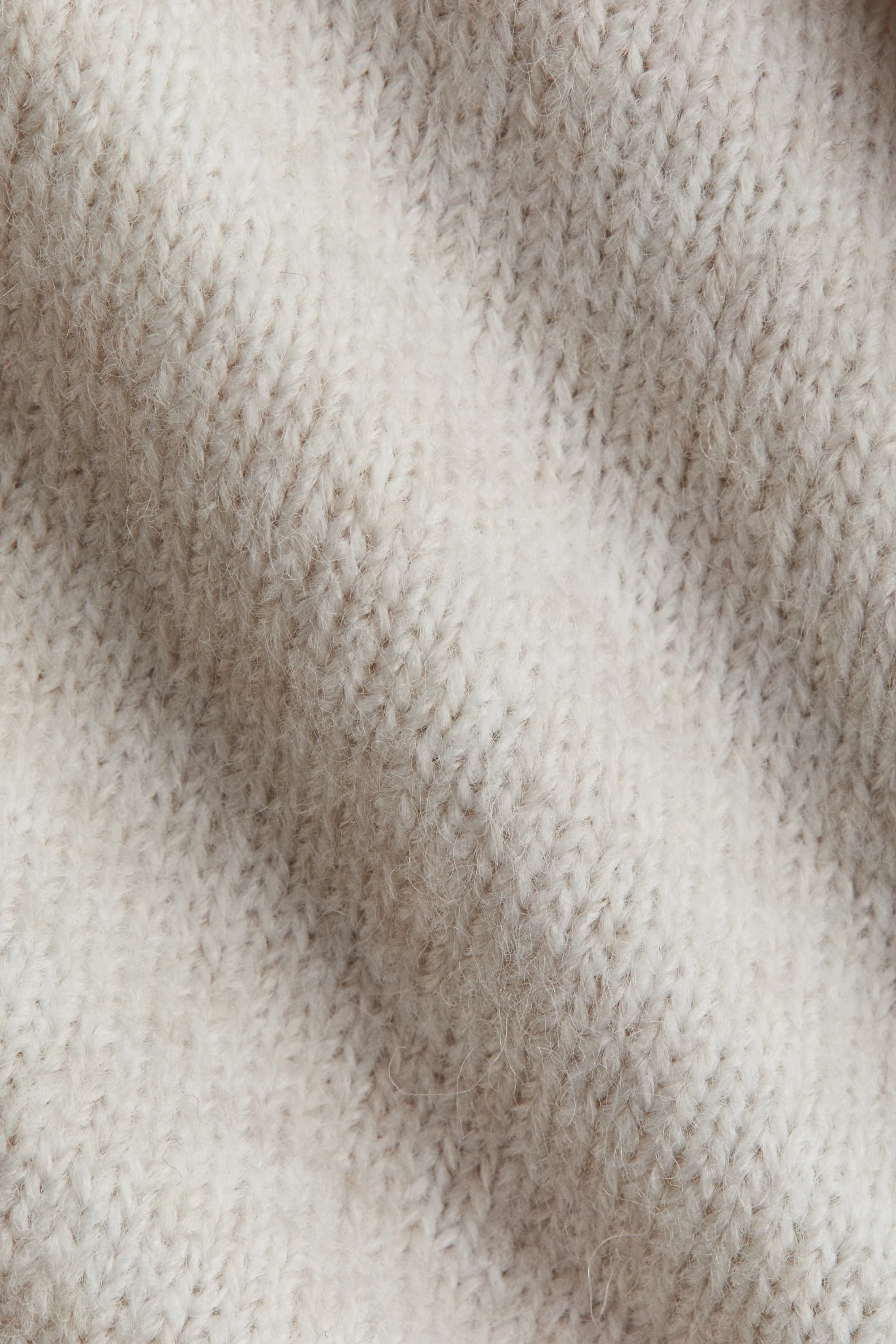 Pull col roulé - Beige clair chiné