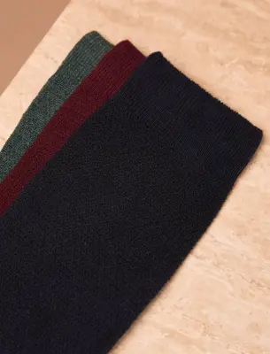 Pack chaussettes - Navy, bordeaux & vert — photo 2