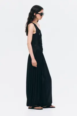Top asymétrique ornementé - Noir — photo 3
