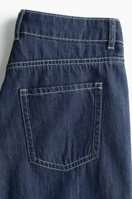 Wide Regular Waist Jeans - Bleu denim foncé — photo 4