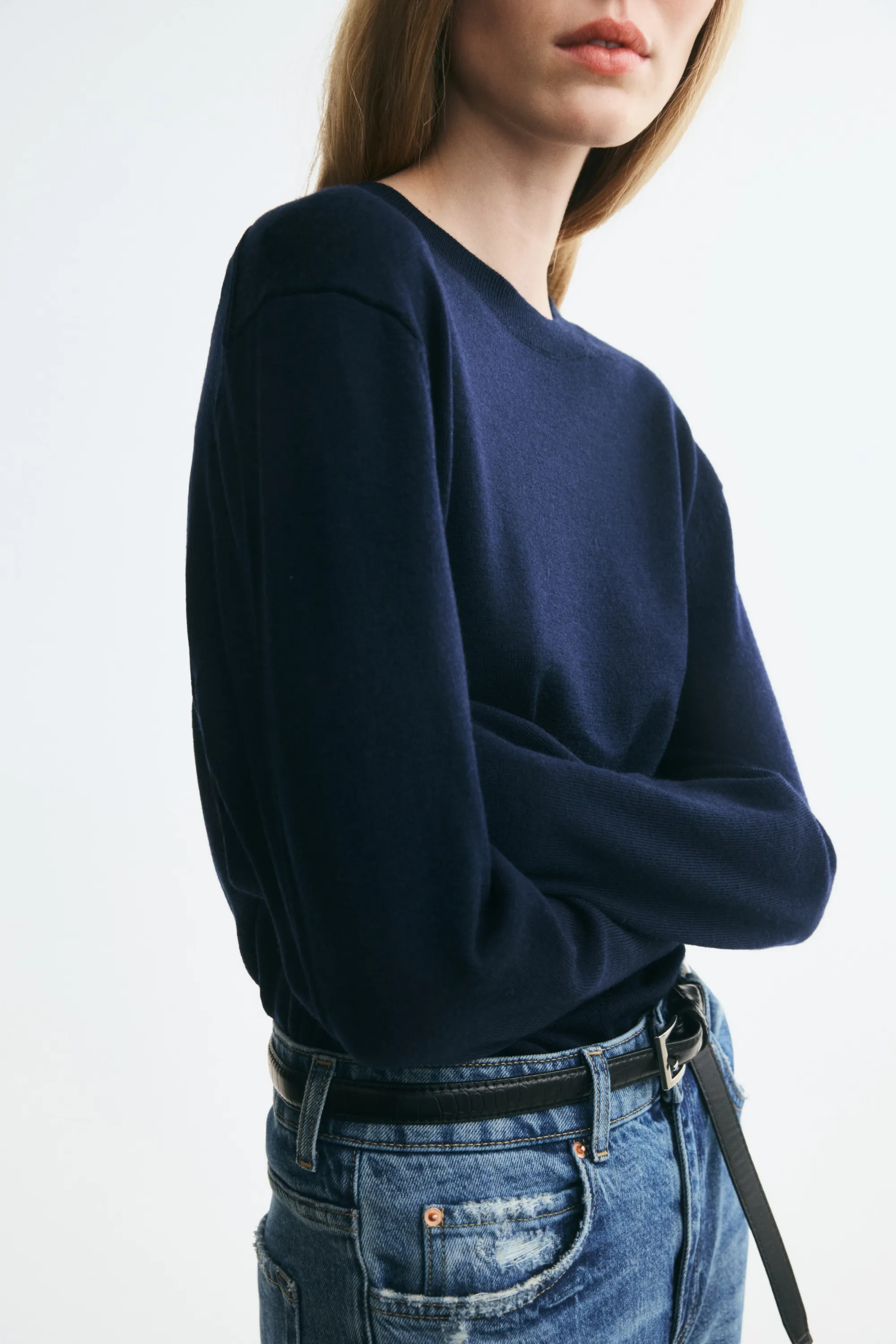 Pull en laine - Bleu marine