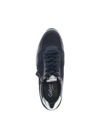 Baskets Gabor 76.436.86 Bleues - Lacets Zip Grande Pointure Femme — photo 3