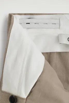 JUPE-CULOTTE À PLIS EN MÉLANGE DE LAINE - BEIGE CHINÉ — photo 5