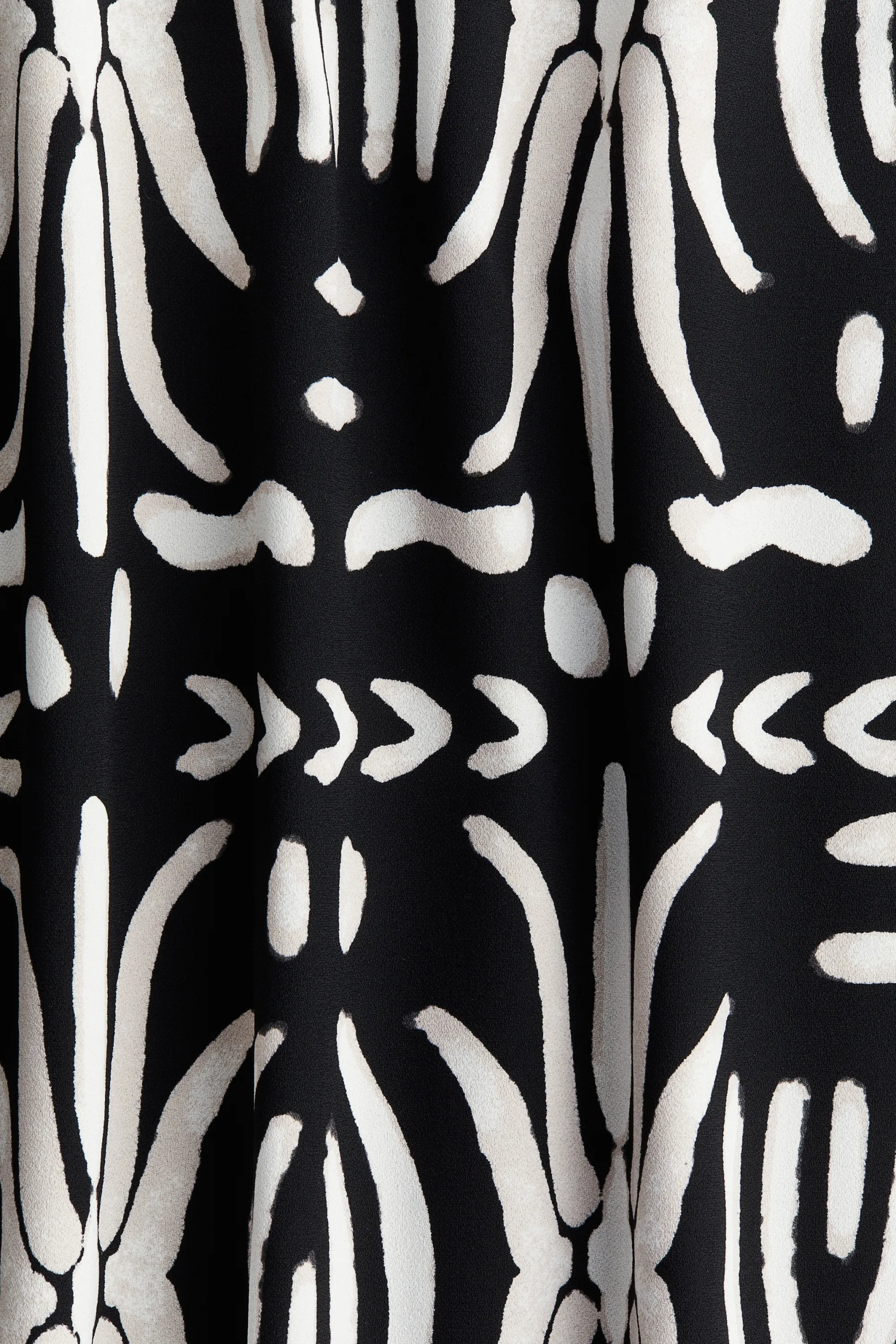 Robe trapèze - Noir/motif blanc