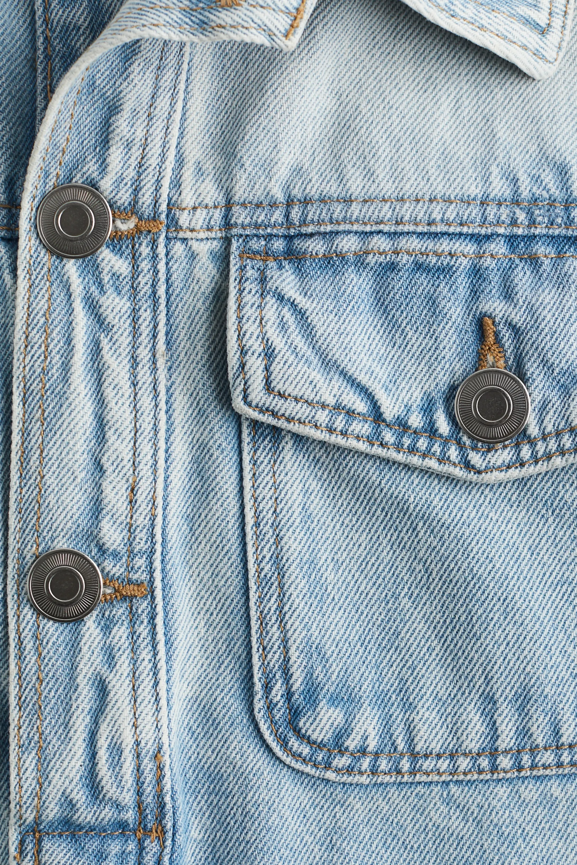 Robe à manches courtes en denim - Bleu denim clair