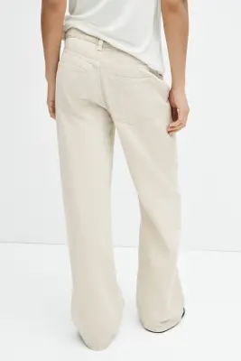 Baggy Regular Waist Jeans - Crème ancien — photo 2