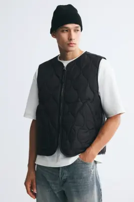 Veste sans manches matelassée - Noir — photo 2