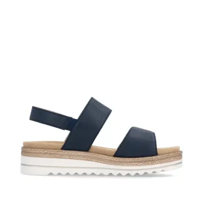 Sandales Remonte D0Q59-14 Bleu Marine - Velcro Grande Pointure Femme — photo 3