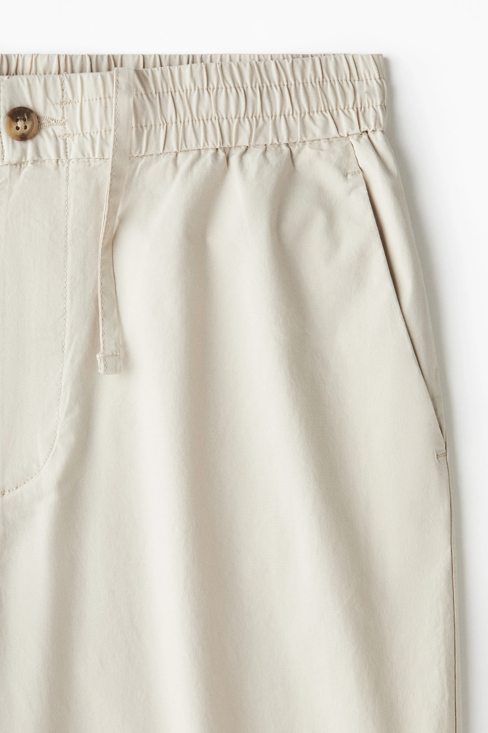Short Relaxed Fit en popeline - Beige clair