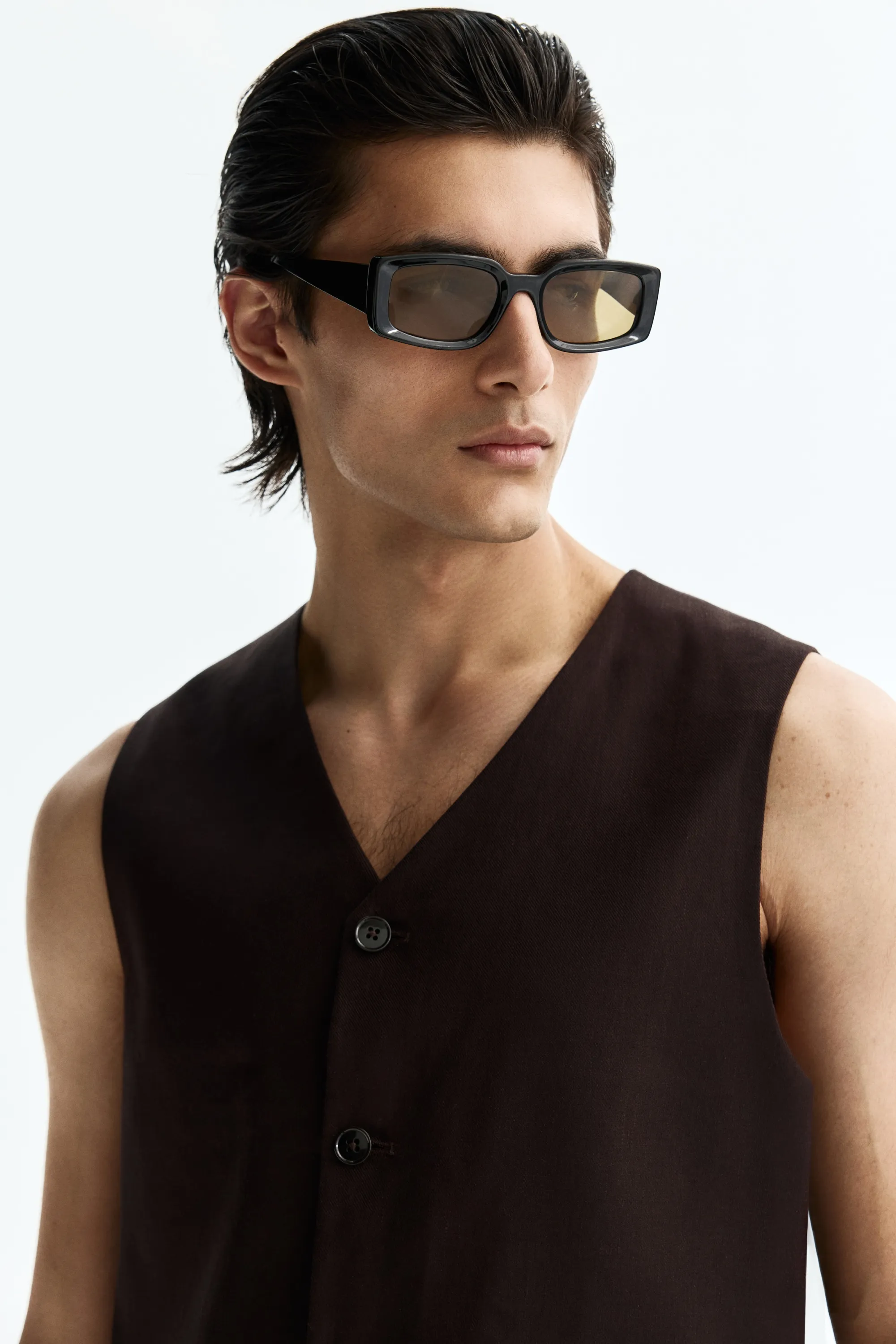 Gilet de costume Regular Fit - Marron foncé