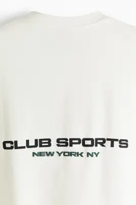 T-shirt imprimé Relaxed Fit - Blanc/Club Sports — photo 1