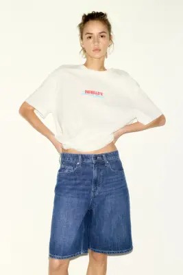 Short Bermuda en denim - Bleu denim — photo 2