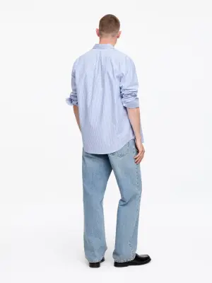 Chemise Oxford classique - Bleu/rayé — photo 1