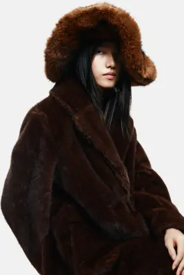 Chapeau duveteux - Marron — photo 1