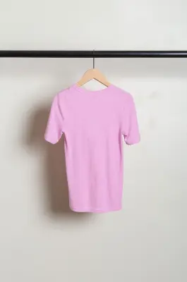 BABACO – Cotton/Silk Basic T-shirt BA01-CR56 – Pink — photo 4