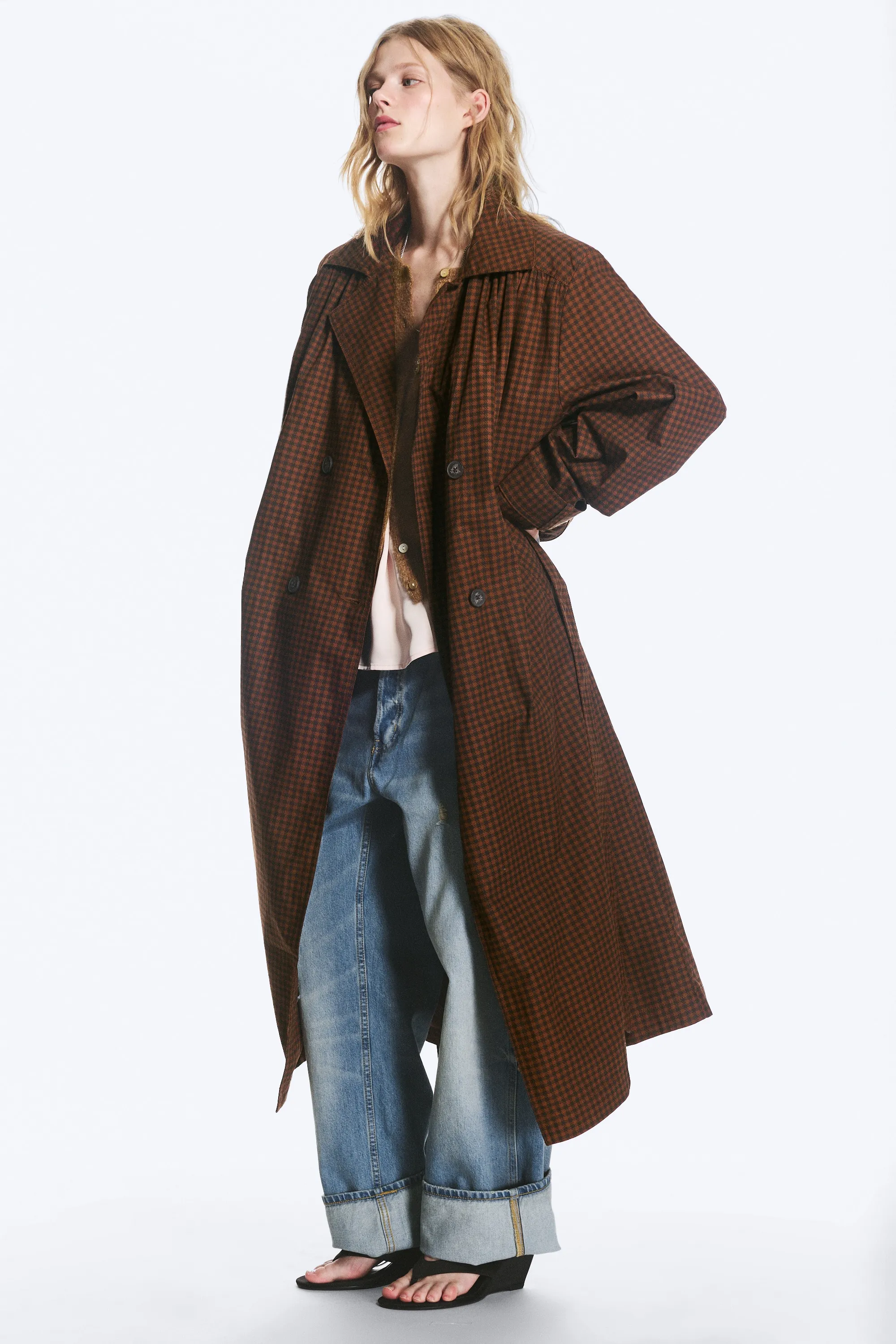 Trench oversize - Marron
