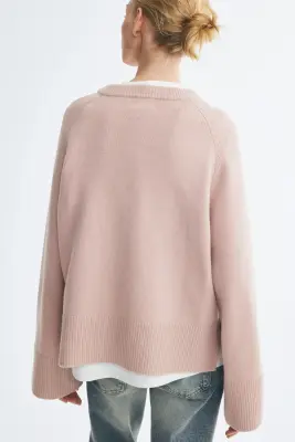 Pull à manches raglan - Rose ancien clair — photo 2
