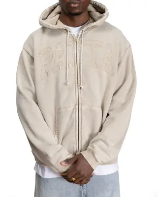 Loopback Logo Zip Hooded Sweater Irish Cream — photo 2
