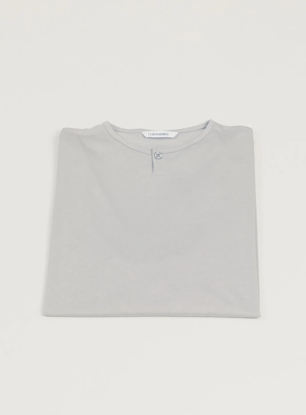 1 Button T-Shirt in Pearl Gray Eucalyptus & Cotton