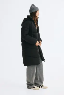 Longue doudoune oversize - Noir — photo 3