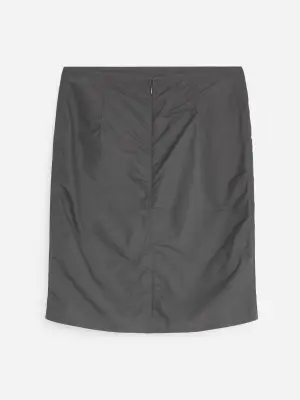 Jupe crayon en coton et nylon - gris — photo 4