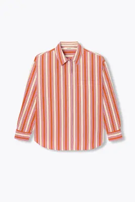 Chemise rayée oversize Femme — photo 1