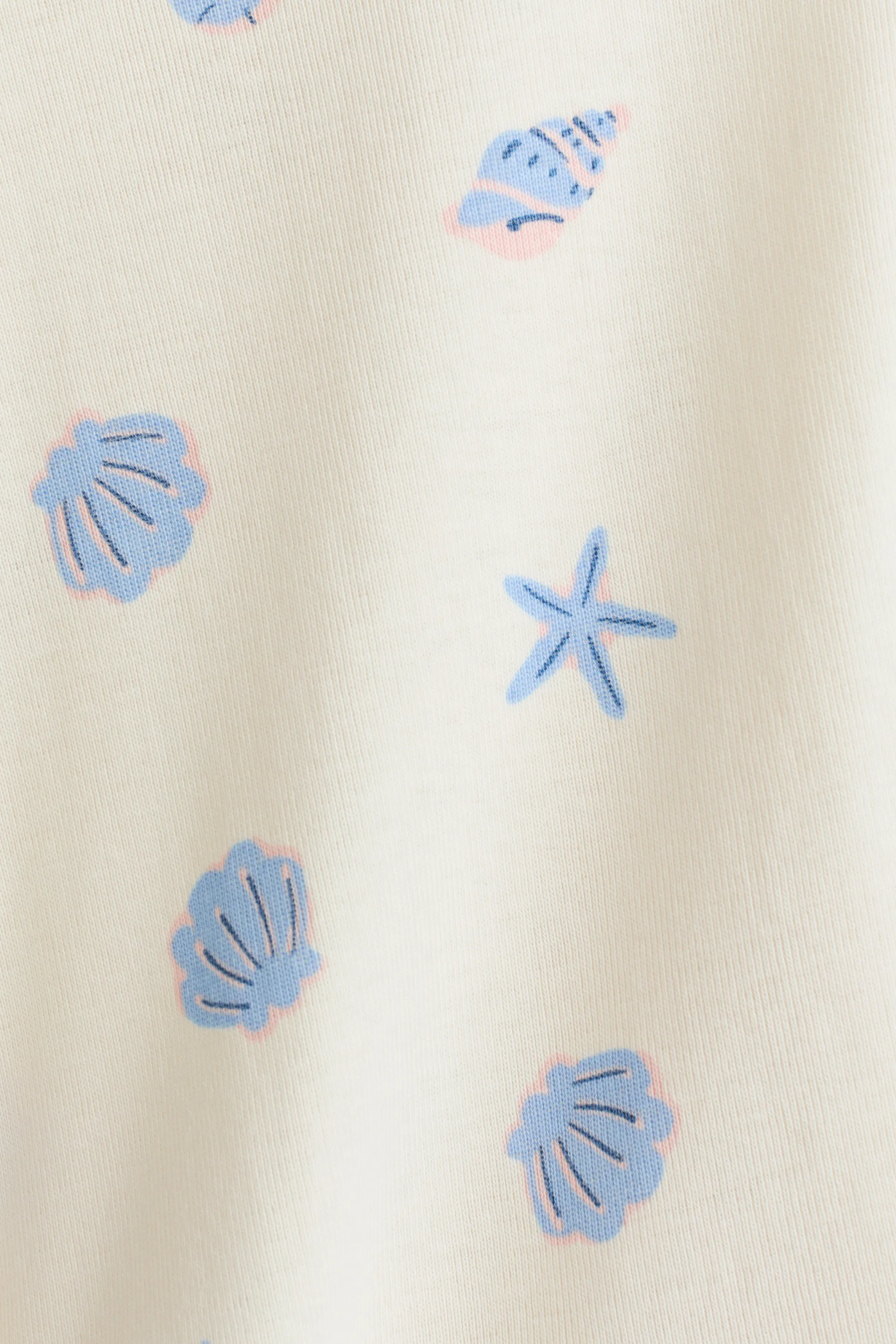 Body imprimé en coton - Crème/motif