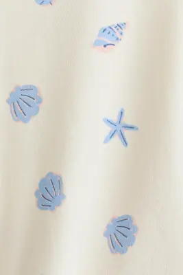Body imprimé en coton - Crème/motif — photo 1