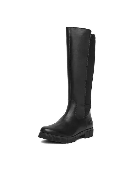 Bottines Remonte D2S74-00 Noires - Lacets Grande Pointure Femme
