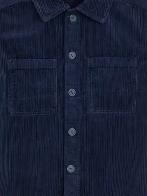 Surchemise en velours côtelé - Bleu foncé — photo 5