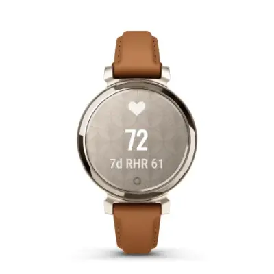 Garmin Lily 2 Classic Cream Gold bracelet cuir camel 010-02839-02 — photo 2