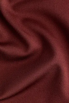 Robe en jersey avec détail à nouer - Brun rouille — photo 5