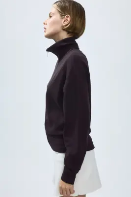 Veste de survêtement en jersey - Marron foncé — photo 4