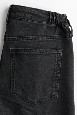 MAMA Straight Low Waist Jeans - Noir denim — photo 4