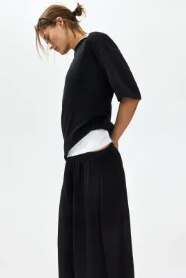 T-shirt en coton pima - Noir — photo 2