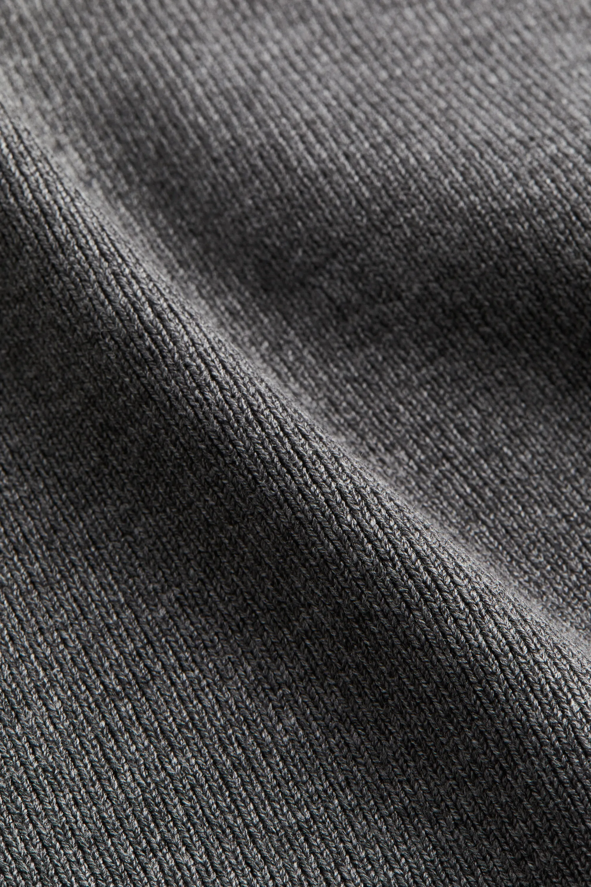 Jupe en maille côtelée - Gris chiné