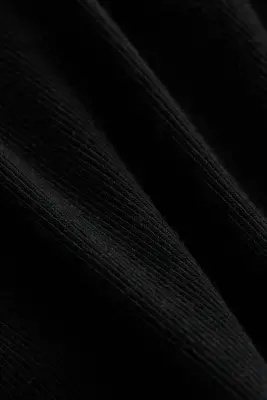 Top à encolure en V en viscose mélangée - Noir — photo 3