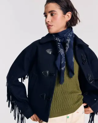 Foulard Noam toile de jeu bleu marine — photo 2